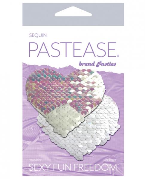 CNVELD-8284-202215a69b9030f3ff Pastease Color Changing Flip Sequins Heart - Pearl/white O/s - Image 1