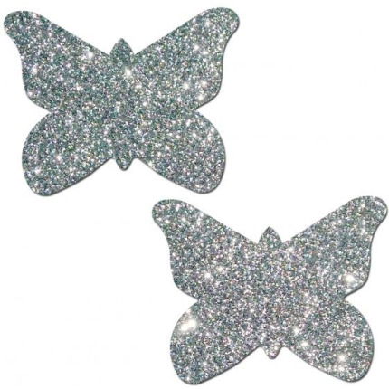 Pastease Silver Glitter Butterfly O/S