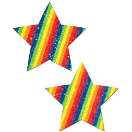 Pastease Rockstar Glittering Double Rainbow Star