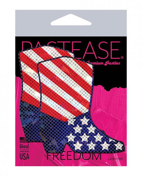 CNVELD-8284-BOOTUSA62b43a20728e0 Pastease Premium Sparkling Stars & Strips Usa Cowboy Boot - Red/white/blue O/s - Image 1