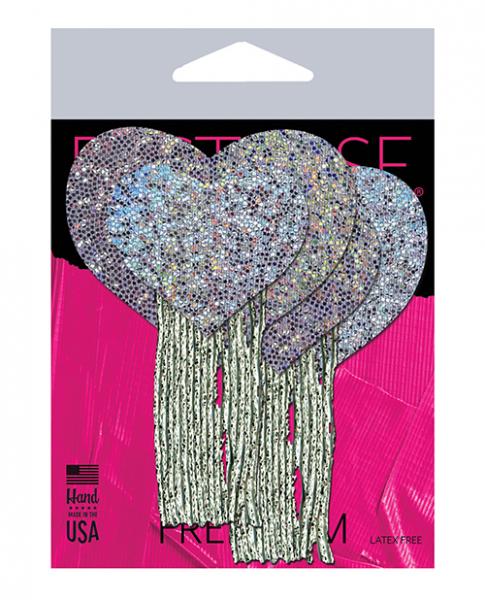 CNVELD-8284-HRTTASGLTSL626bb786e0bc8 Pastease Tassel Glitter Heart - Silver O/s - Image 1