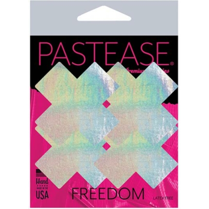 Pastease Holographic Plus X - Silver O/s Pack Of 2 Pair