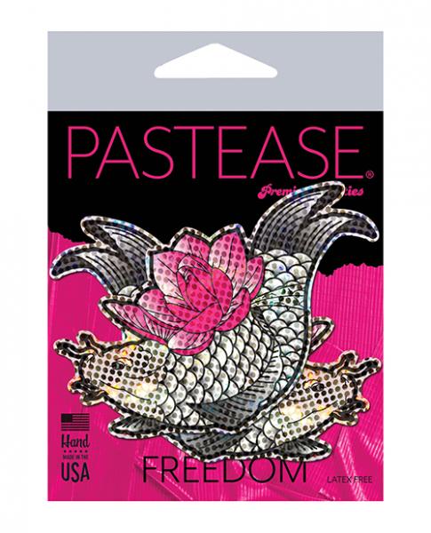 CNVELD-8371-KOI60683cf3517ff Pastease Diamond Thom Disco Koi Fish & Lotus - Silver O/s - Image 1