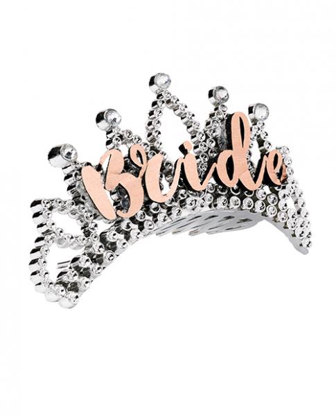 CNVELD-8608-BRIDE5f92a9fc619fe Bride Tiara - Rose Gold - Image 1