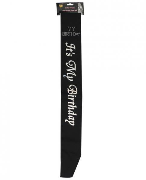 CNVELD-8614-0553d9120195546 It's My Birthday Sash Black - Image 1
