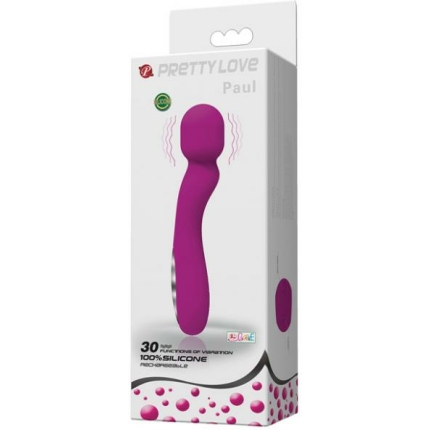 Pretty Love Paul USB Rechargeable Wand Fuchsia