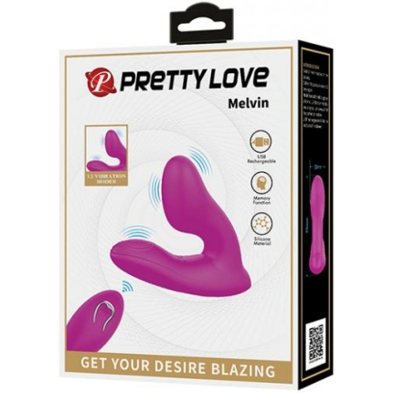 Pretty Love Melvin Dual Stimulator - Fuchsia