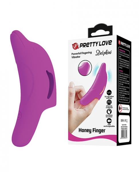 CNVELD-BI-2102946479bdfa27d97 Pretty Love Delphini Dolphin Honey Finger Vibe - Fuchsia - Image 1