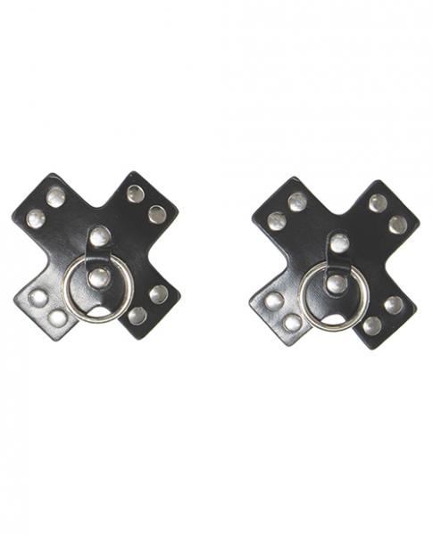 CNVELD-C7249-BK-OS5e21941fce030 Studded Cross Reusable Pasties Black O/S - Image 1