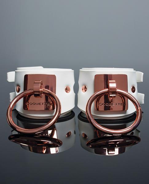 CNVELD-CP2362064a93419d208f Pleasure Collection Adjustable Handcuffs - White/rose Gold - Image 1