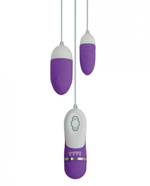 CNVELD-GIGA01005-PU5bf29974484c0 Gigaluv Dual Vibra Bullets - 10 Functions Purple - Image 1