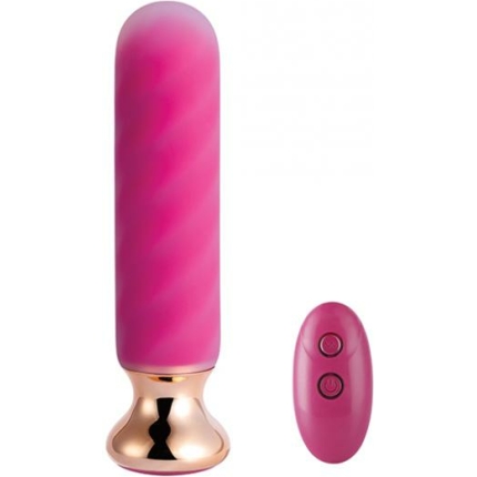 Rose Twister Hands-free Remote Vibrating Anal Plug