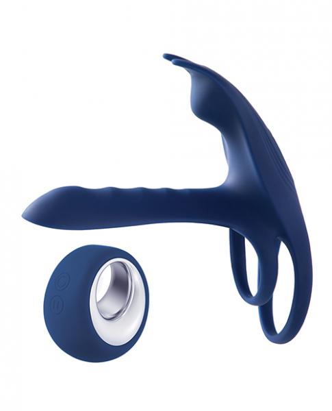 CNVELD-HPB-826B64c634f626c3e Blue Fox Vibrating Girth Enhancer Penis Sleeve - Blue - Image 1