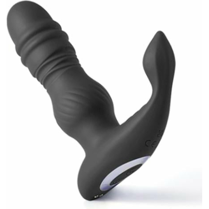Jaden Thrusting Prostate Massager Vibrating Butt Plug Anal Sex Toy - Black