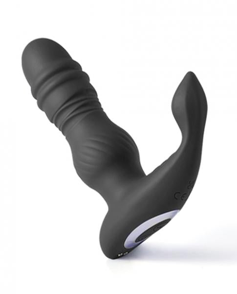 CNVELD-HPB-892BK6530fe8294f71 Jaden Thrusting Prostate Massager Vibrating Butt Plug Anal Sex Toy - Black - Image 1