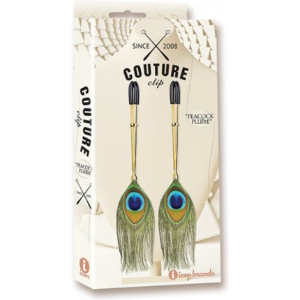Couture Clips Luxury Nipple Clamps - Peacock Plume