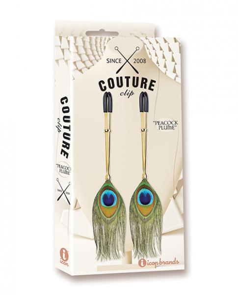 CNVELD-IBIC330364255de3742df Couture Clips Luxury Nipple Clamps - Peacock Plume - Image 1