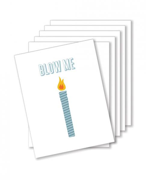 CNVELD-KK-NK-BLOWME-663f9ea975fc23 Blow Me Birthday Naughty Greeting Card - Pack Of 6 - Image 1