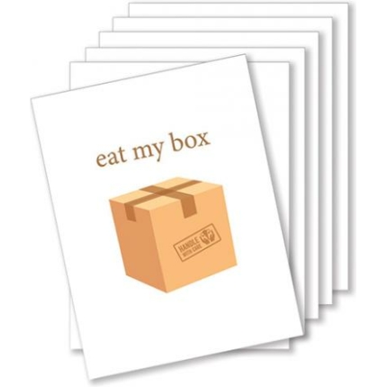 Eat My Box Naughty Greeting Card - Pack Of 6