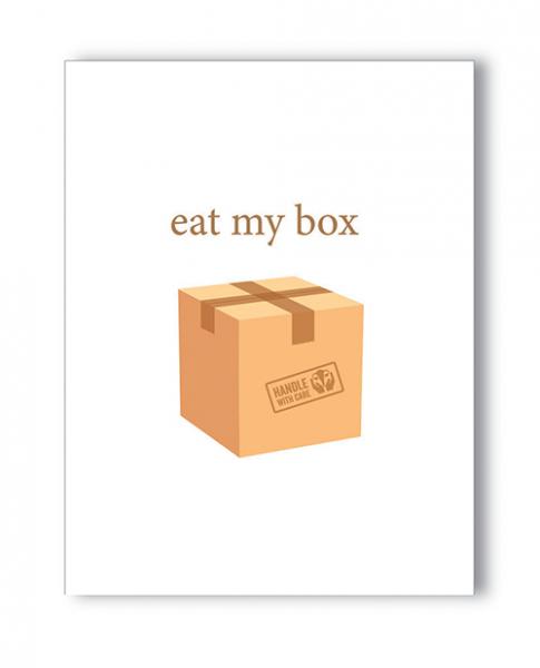 CNVELD-KK-NK-BOX63f9ea8bc7cce Eat My Box Naughty Greeting Card - Image 1
