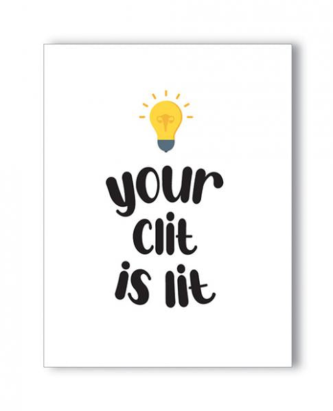 CNVELD-KK-NK-LITCLIT63f9ea8e1d57d Lit Clit Naughty Greeting Card - Image 1