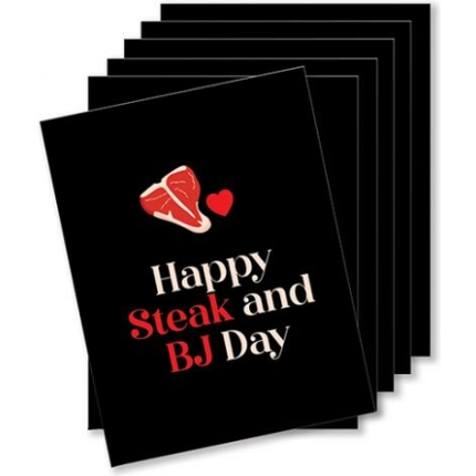 Happy Steak And Bj Day Naughty Greeting Card - Pack Of 6
