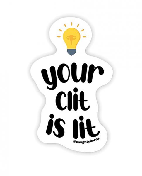 CNVELD-KK-NS-LITCLIT63fb3bffcf734 Lit Clit Naughty Sticker - Pack Of 3 - Image 1
