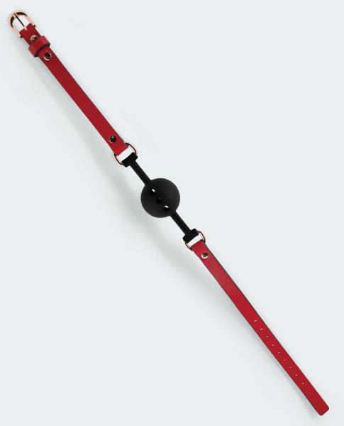 CNVELD-LST804466650d664ead10f Lust Pu Leather Ball Gag - Red/black - Image 1