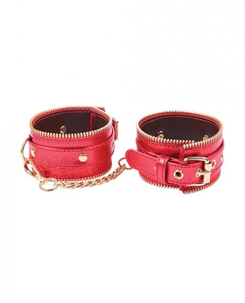 CNVELD-NB001722641ec6829f972 Nobu Fetish Handcuffs - Red/gold - Image 1