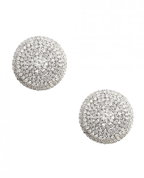 CNVELD-NN-BGO02060f2aa71940d6 Burlesque Big O Crystal Jewel Reusable Silicone Nipztix - Silver O/s - Image 1