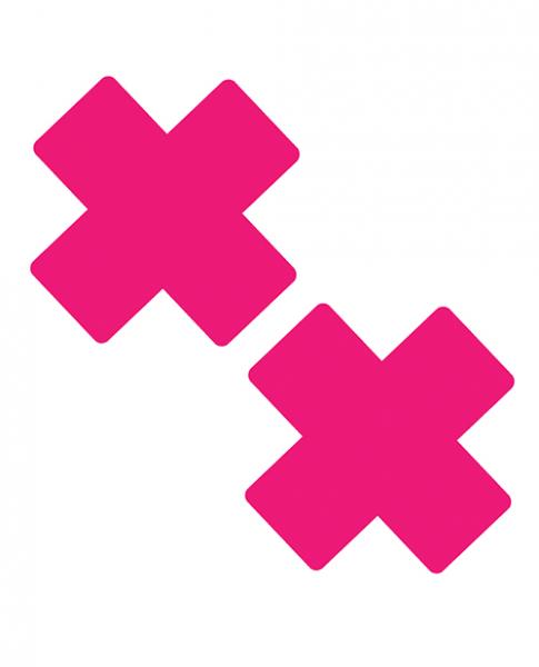 CNVELD-NN-HRPIXF63624045e216a Neva Nude Temperature Reactive X Factor Pasties - Neon Pink - Image 1