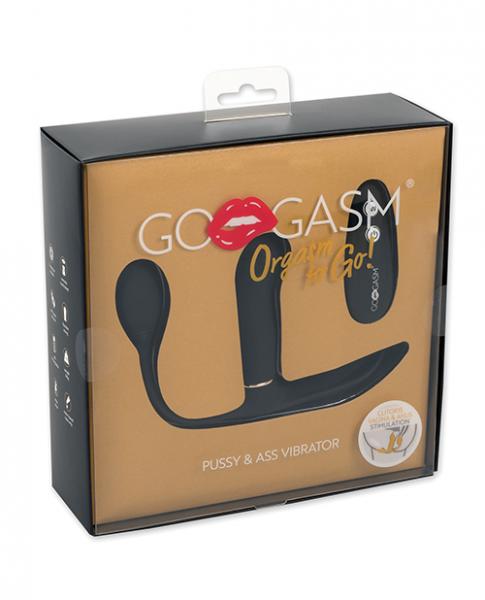 CNVELD-OR5981786409bcd1680ea Gogasm Pussy & Ass Vibrator - Black - Image 1