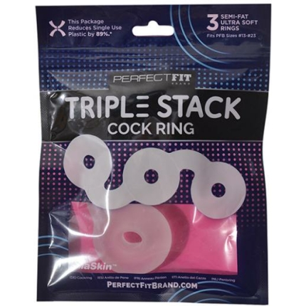 Perfect Fit Triple Donut Ring - Clear