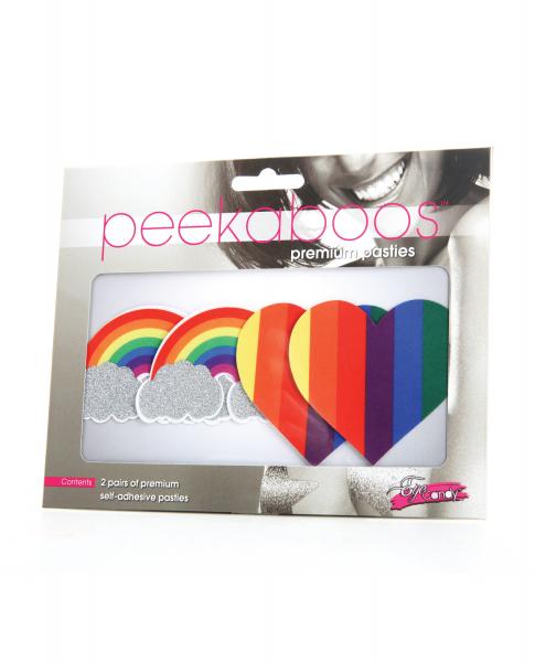 CNVELD-PK3455f33be20e0138 Peekaboos Pride Glitters Rainbows & Hearts - Pack Of 2 - Image 1