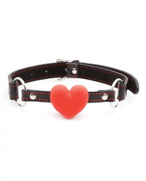 CNVELD-PLB1182628dfe89502b2 Plesur Heart Ball Gag W/red Hearts - Black - Image 1