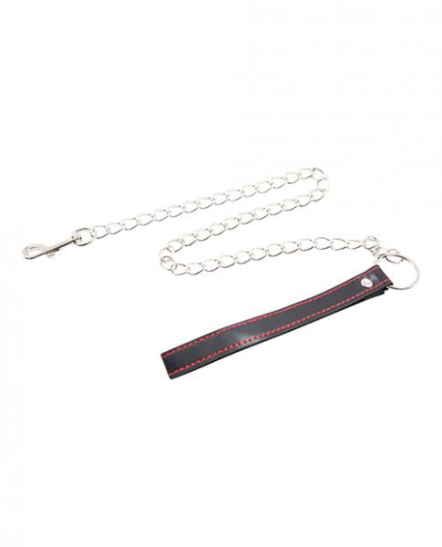 CNVELD-PLB75831629f21f13ad01 Plesur Pvc Leash - Black W/red - Image 1