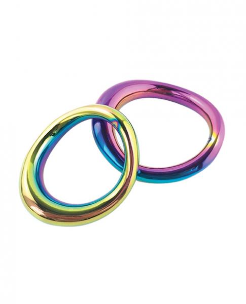 CNVELD-PLPC32025RR64faf166743ce Plesur 1-3/4" Metal Cock Ring - Rainbow - Image 1
