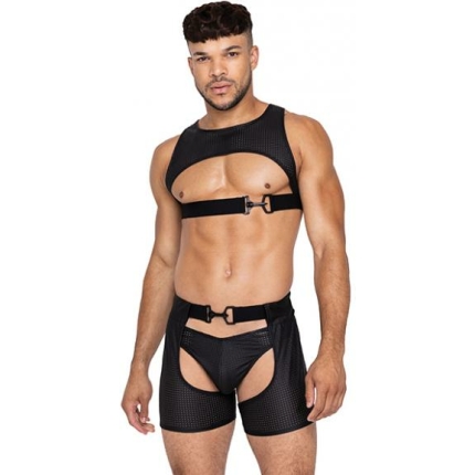 Master Harness W/hook & Ring Closure Black Lg