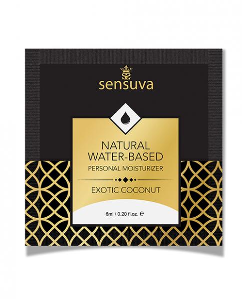 CNVELD-SENVL6135f268ef94da27 Sensuva Natural Water Based Personal Moisturizer Single Use Packet - 6 Ml Exotic Coconut - Image 1