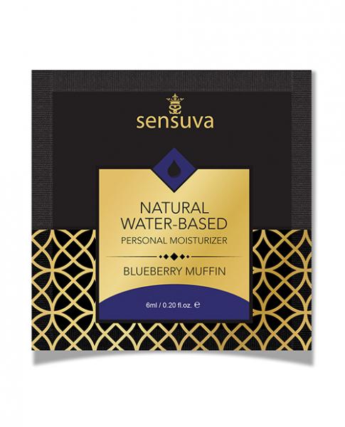 CNVELD-SENVL6975f23ec020aa43 Sensuva Natural Water Based Personal Moisturizer Single Use Packet - 6 Ml Blueberry Muffin - Image 1