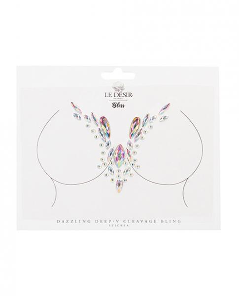 CNVELD-SHTBLS011OPAL611b890a47be4 Shots Bliss Dazzling V Cleavage Bling Sticker O/s - Image 1