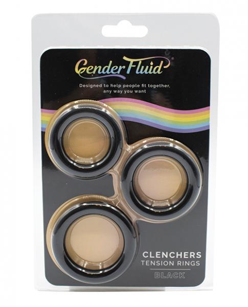 CNVELD-VD-GF437062a07373e9ff2 Gender Fluid Clenchers Tension Ring Set - Black - Image 1