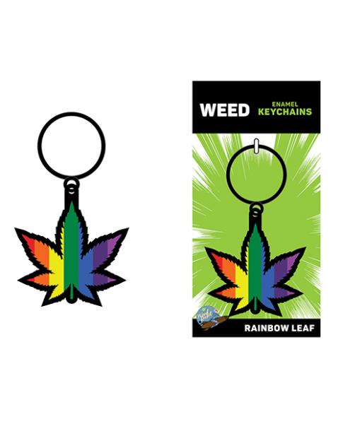 CNVELD-WR-KEY-031640b0e1819763 Wood Rocket Rainbow Leaf Keychain - Rainbow - Image 1
