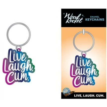 Wood Rocket Live Laugh Cum Keychain - Multi Color