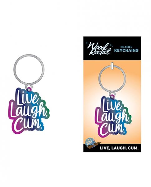 CNVELD-WR6904631c606f40369 Wood Rocket Live Laugh Cum Keychain - Multi Color - Image 1