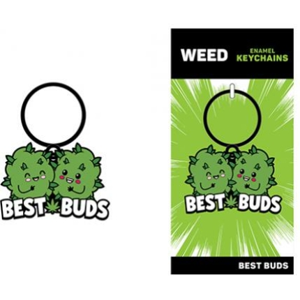 Wood Rocket Weed Best Buds Keychain - Green
