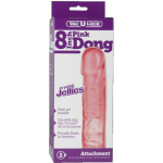 Vac-U-Lock 8" Crystal Jellies Dong - Pink - Image 3