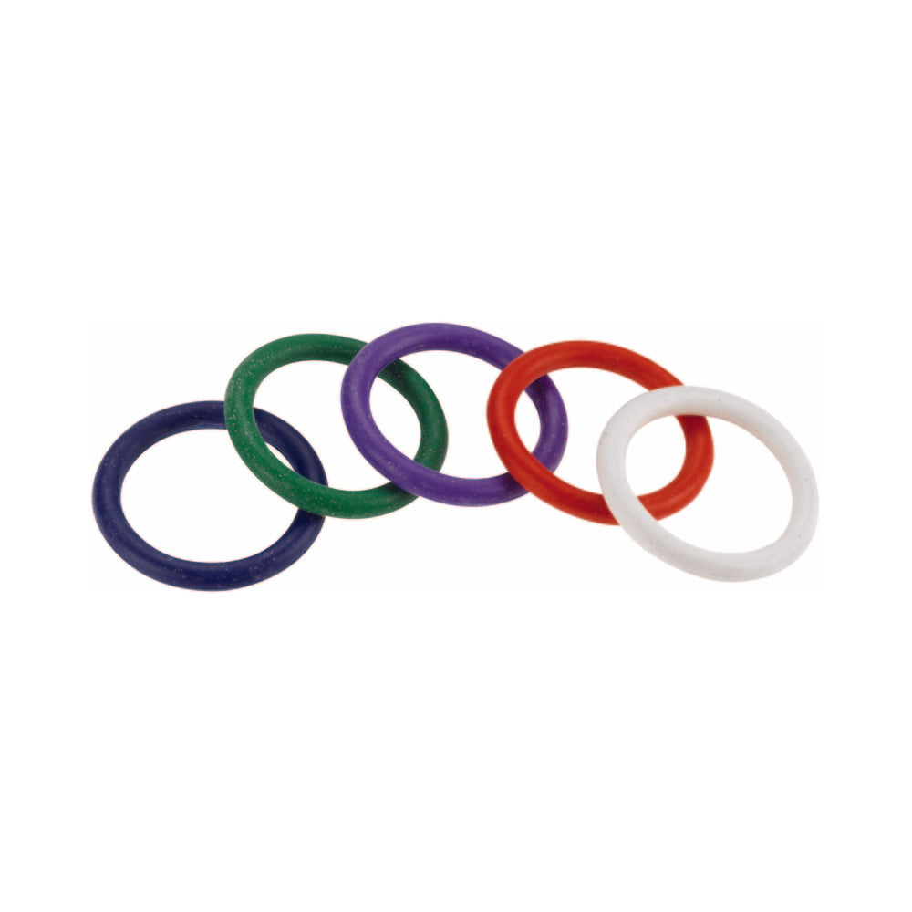 CNVNAL-16578_2_62ac1216-328c-422e-a8c6-dfa463449a7c Spartacus Cock Ring Rainbow Set (4 Rubber Cock Rings) - Image 1