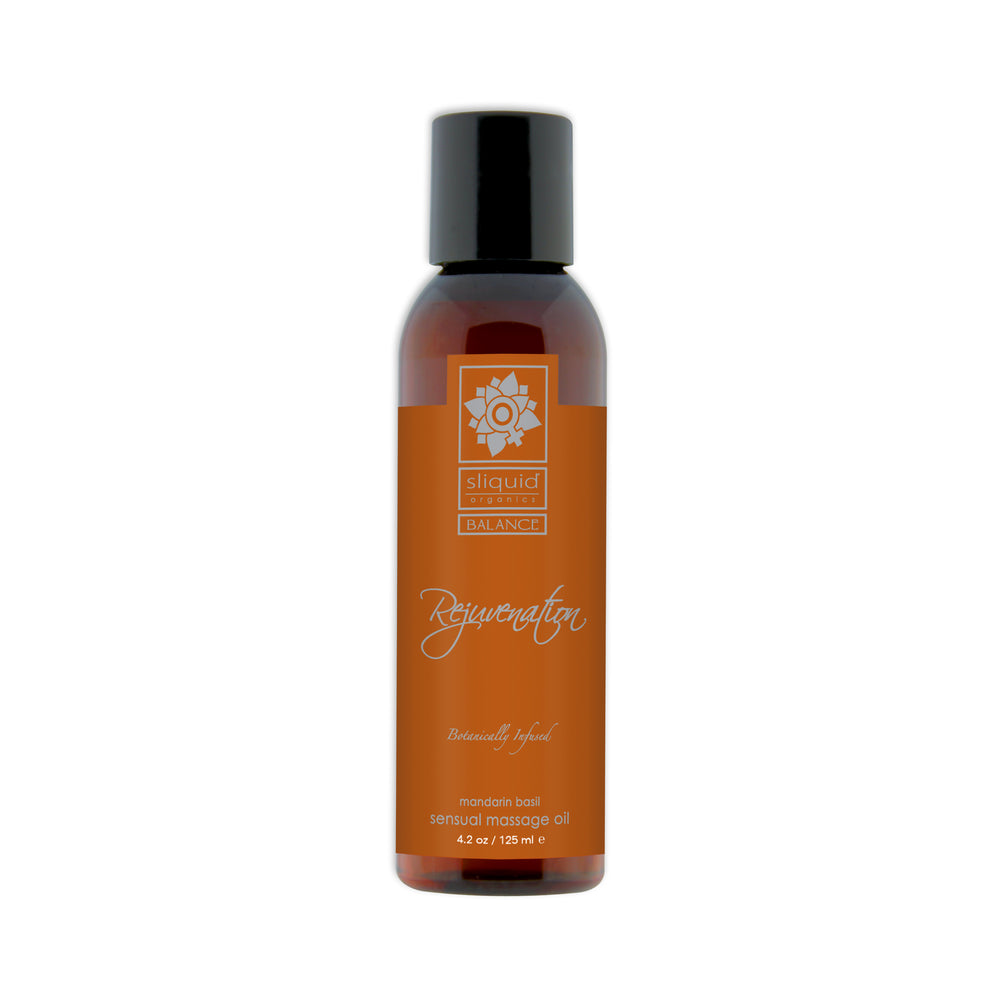 CNVNAL-35222_1_35d2b034-4886-4faa-a299-634eb56808f0 Sliquid Organics Balance Massage Oil Rejuvenation (mandarin Basil) 4.2oz - Image 1
