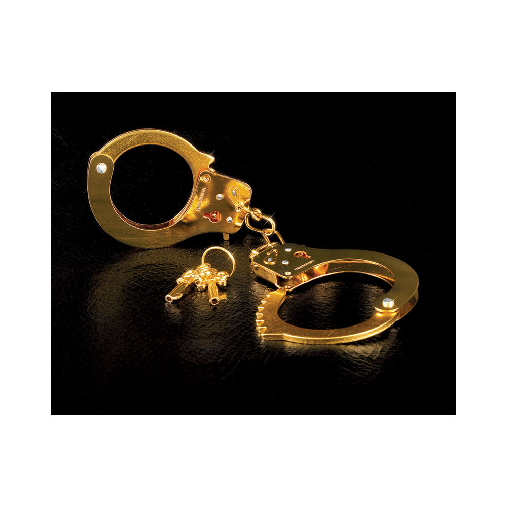 CNVNAL-49024_2_affb4c27-7e11-4e90-a411-beb79f624882 Fetish Fantasy Gold Metal Cuffs Handcuffs - Image 1